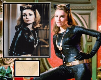 JULIE NEWMAR SIGNED BATMAN PHOTO MOUNT  ALSO ACOA CERTIFIED