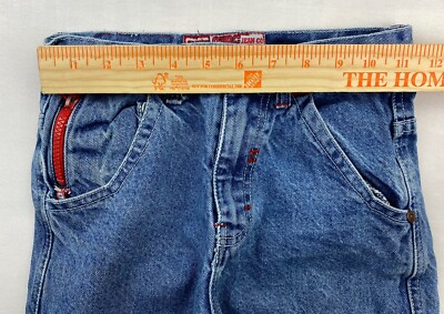 Vintage Ozoc Youth Jeans Carpenter Zip Skater 90s 100% Cotton