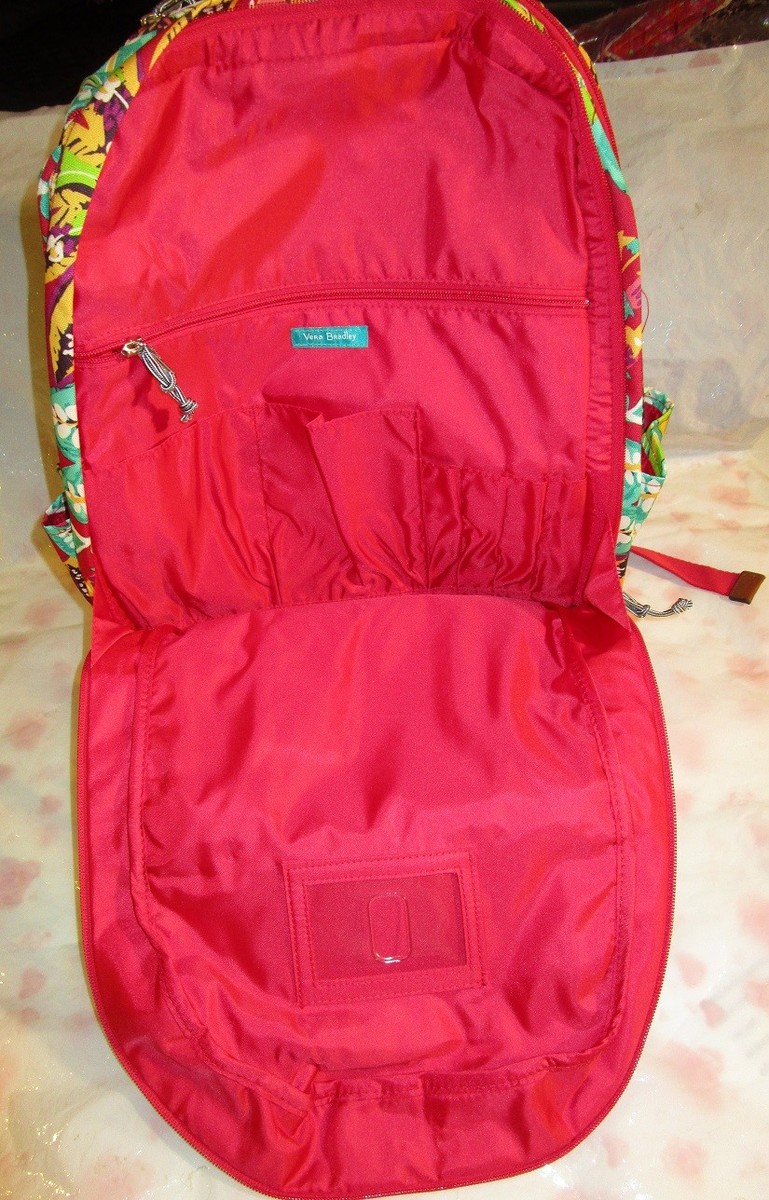 Vera Bradley Lighten Up Grand Backpack Laptop Rumba Large VERA BRADLEY Lighten Up Grand Backpack Laptop Lunch Sack Bag  main image 4