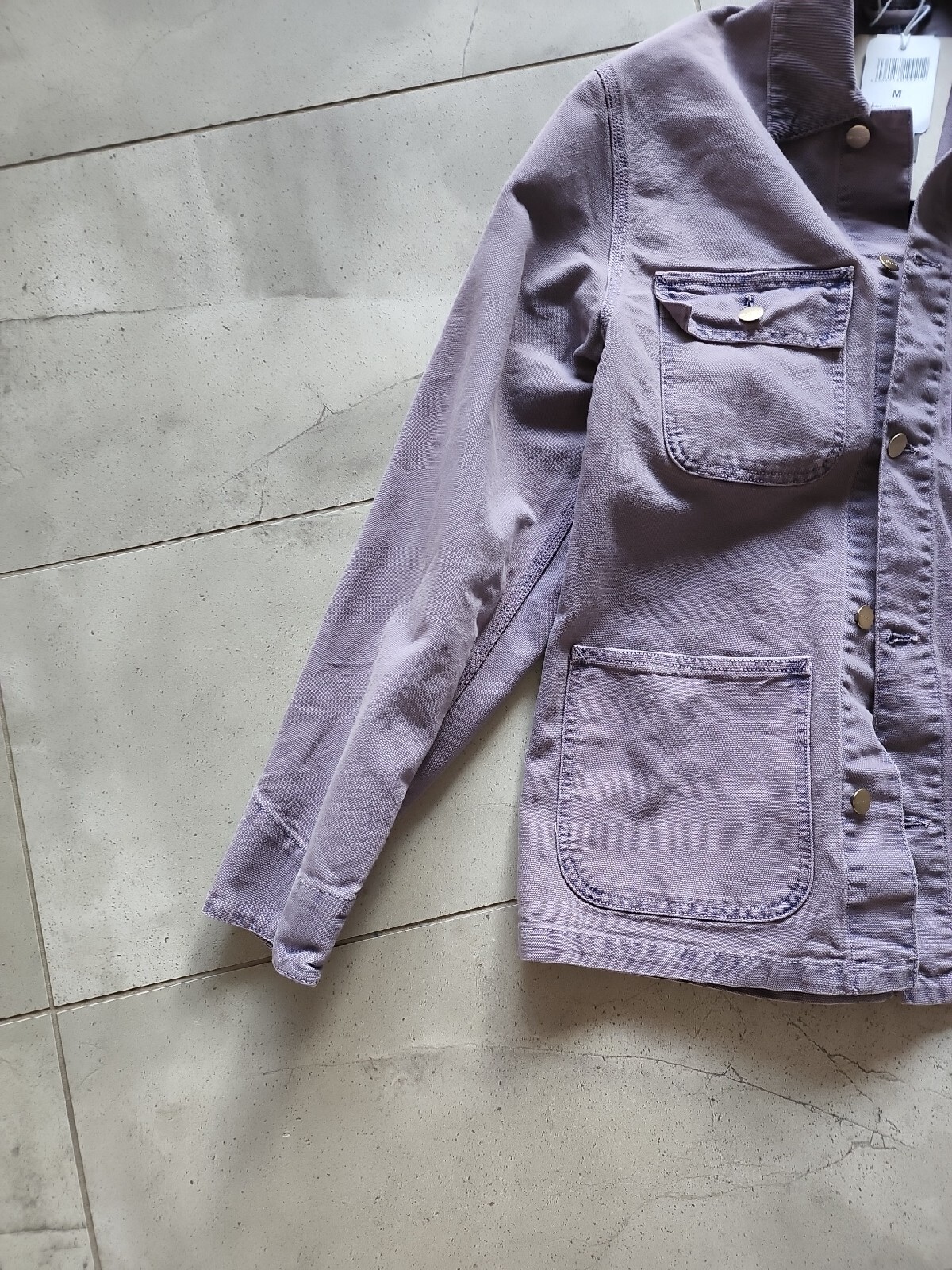Rare Carhartt Michigan Chore Coat Jacket Purple Razzmic M image 2