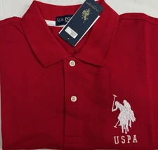 New U.S. Polo Assn. Men's Short Sleeve Polo Red Color Size S $21.00