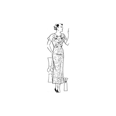 Past Patterns 9122 - Mid 1930s Summer Dress Sewing Pattern bust size 34'' b34