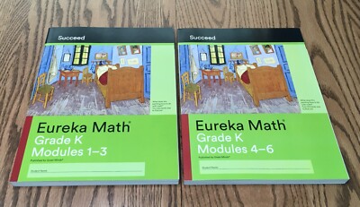 2 EUREKA MATH KINDERGARTEN / SUCCEED / MODULES 1-3 & 4-6 STUDENT WORKBOOKS / NEW