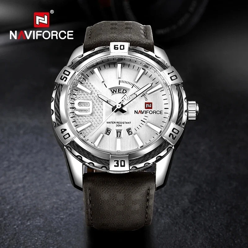 Original NAVIFORCE Men's Watch Fashion Waterproof New Quartz Wrist watches - Image 4 of 4