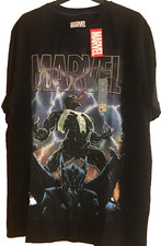 Image of MARVEL VENOM Black T-Shirt Big Striking Print Size L
