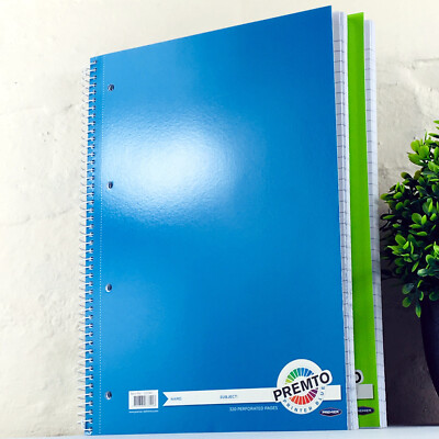 A4 Spiral Notizbuch liniert gefüttert Papier Seiten Mappe Jotter Schreiben Notizen Pad