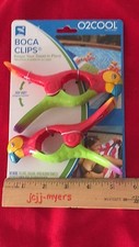 NEW SET 2 COLORFUL STRONG PARROTS BOCA HANDY HOUSEHOLD CLIPS PET BAGS TOWELS ETC