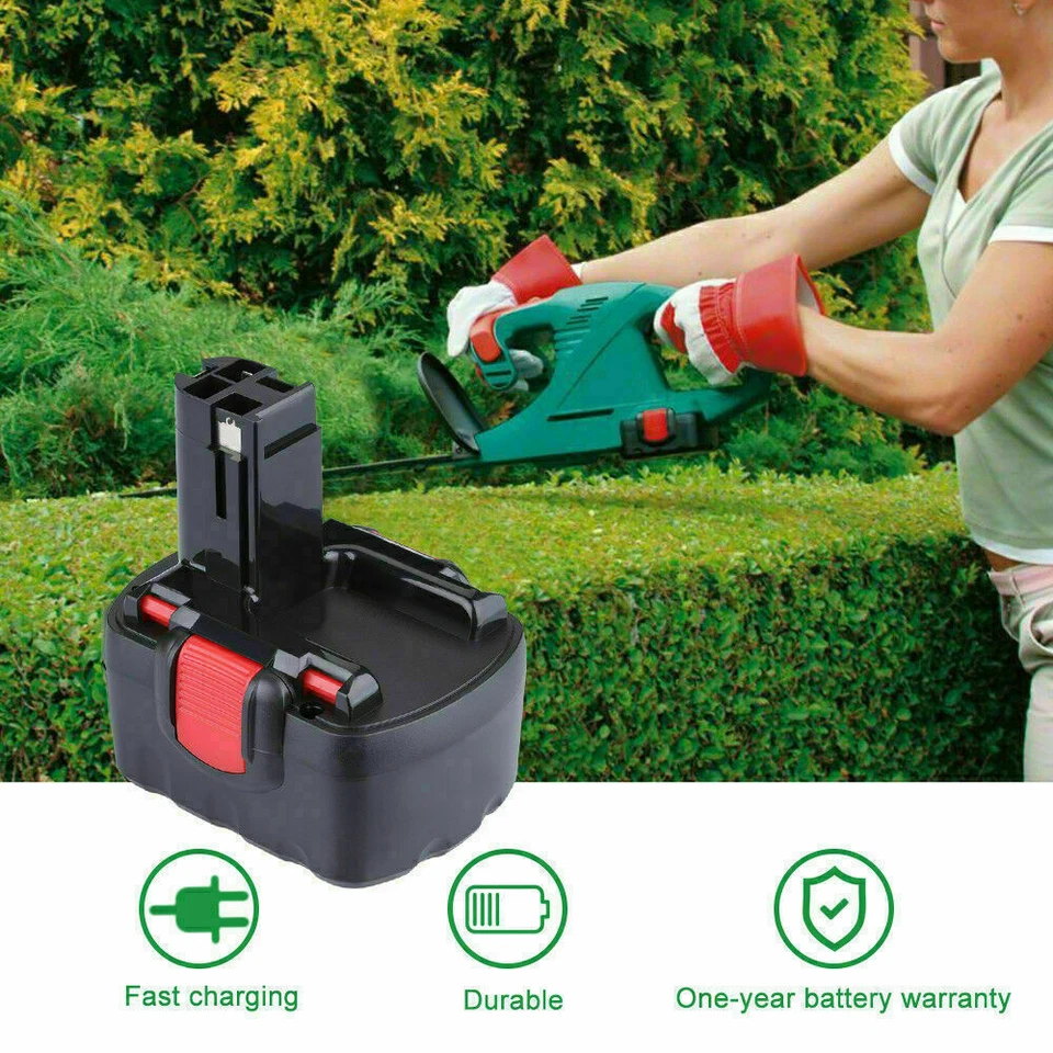 2X Batería Original Bosch BAT140 5,0Ah 14,4V BAT038 GSB GSR PSR 14.4 VE2 Ni-Mh - Imagen 2 de 4