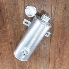  Universal Aluminum Power Steering Fluid Reservoir Tank -6AN -10AN With Cap