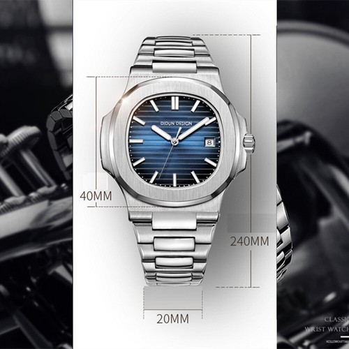 Orologio Uomo Meccanico Automatico Japan Miyota Movimento Hardlex Vetro Impermeabile - Foto 2 di 13