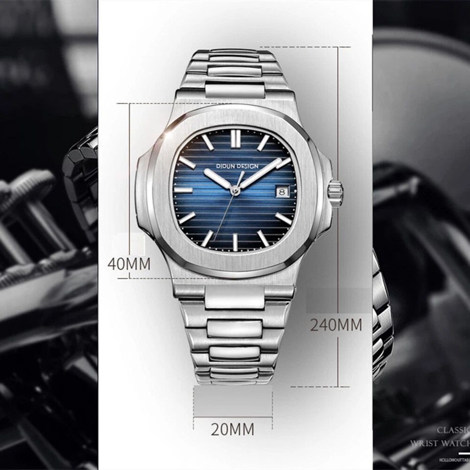 男士自动机械手表日本宫田机芯硬玻璃防水 — 第 2/4 张图片