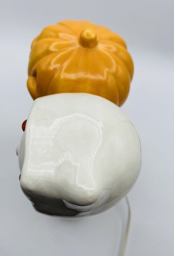 Vintage 1970’s Halloween Ghost Carrying Pumpkin Jack O’ Lantern Ceramic 13” - Bild 6 von 10
