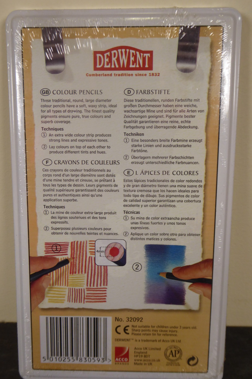 Derwent Artists’ Pencils Set of 12 – Large Diameter for Blending