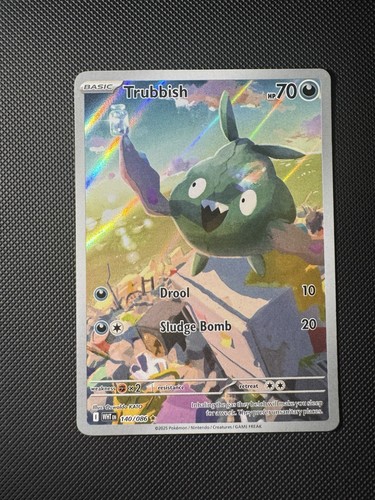 Pokemon TCG Trubbish 140/086 Sv: White Flare Illustration Rare Full Art Holo