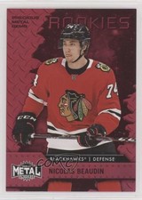 2020-21 Skybox Metal Universe Rookies PMG Red 27/90 Nicolas Beaudin #104 00d2