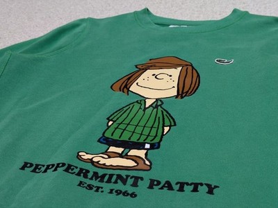 Lacoste x Peanuts Sweatshirt 2021 Mint Patty Print Pique Japanese Gr.38 Neu