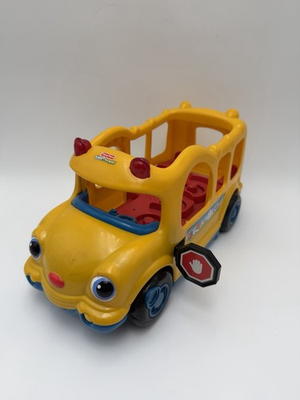#ad 2005 FISHER PRICE LITTLE PEOPLE LIL#x27; MOVERS SCHOOL BUS LIGHT SOUND MUSIC TESTED $18.98