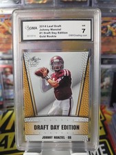 2014 Leaf Draft Johnny Manziel #1 Draft Day Edition Gold Rookie NM 7