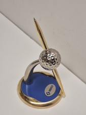 Vintage Pen GOLFBALL HOLDER BRASS OR GOLD-PLATED ~GIFT BY MERCK CO