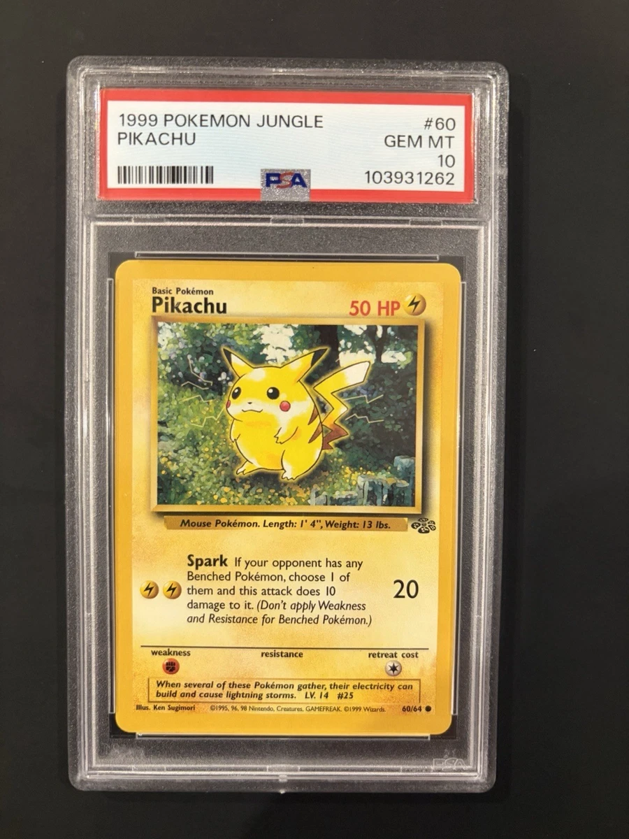 Pikachu Pokémon TCG Grade 10 Jungle Individual Collectible Card