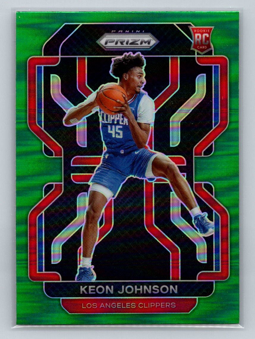 2021-22 Panini Prizm #326 Keon Johnson Green