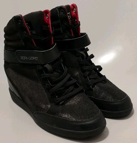 Adidas Selena Gomez Neo Black High Wedge Heels Ankle Boots Shoes UK 5.5 US7