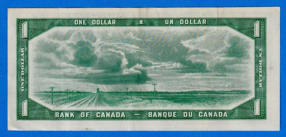 CANADA $1 (1954) BC-29a / P-66a EF+ Note DEVIL'S FACE 👿 A/A 9748611 - Image 2 of 3