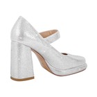 Women's Ankle Strap Platform Mary Jane Pumps Rhinestone Square Toe Shoes US8 — photo 3