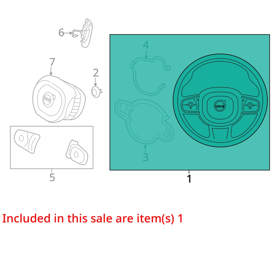VOLVO VOLVO S60 Steering Wheel  2021 - Image 3 of 4