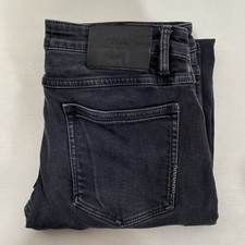 NEUW Mens Dark Grey Iggy Skinny Button Up Distressed Stretch Jeans Size 32 VGC