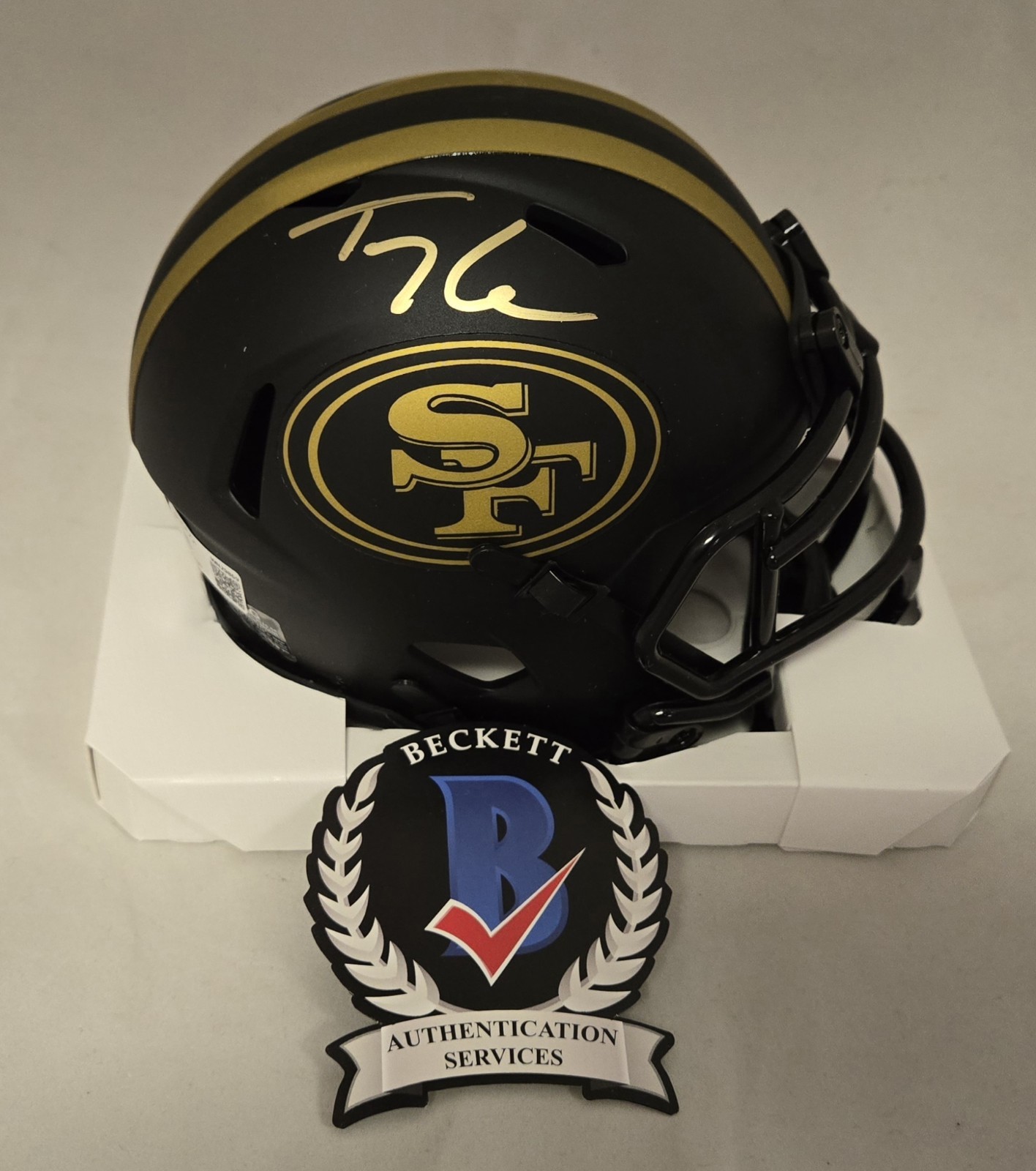 Trey Lance Autographed Signed San Francisco 49ers Eclipse Mini Helmet Beckett NDSU Bison 