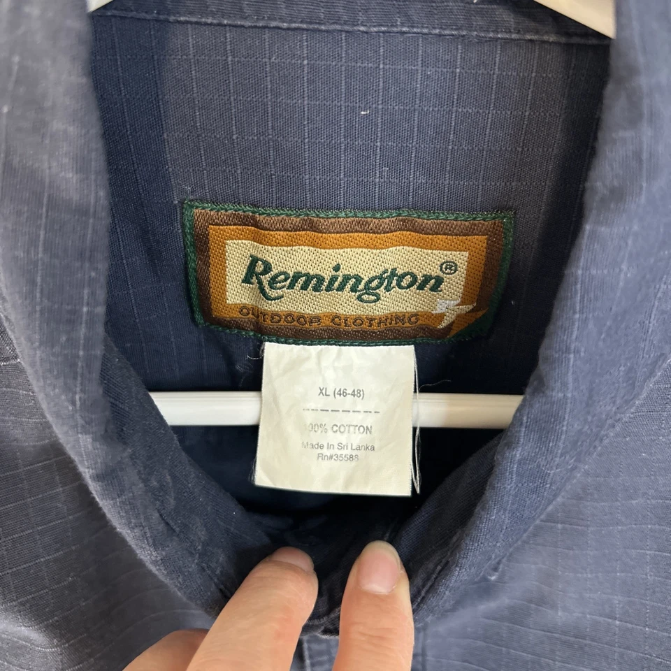 Remington Shirt XL Men's Brown Hunting Pockets Short Sleeve Button Down - Image 2 of 4