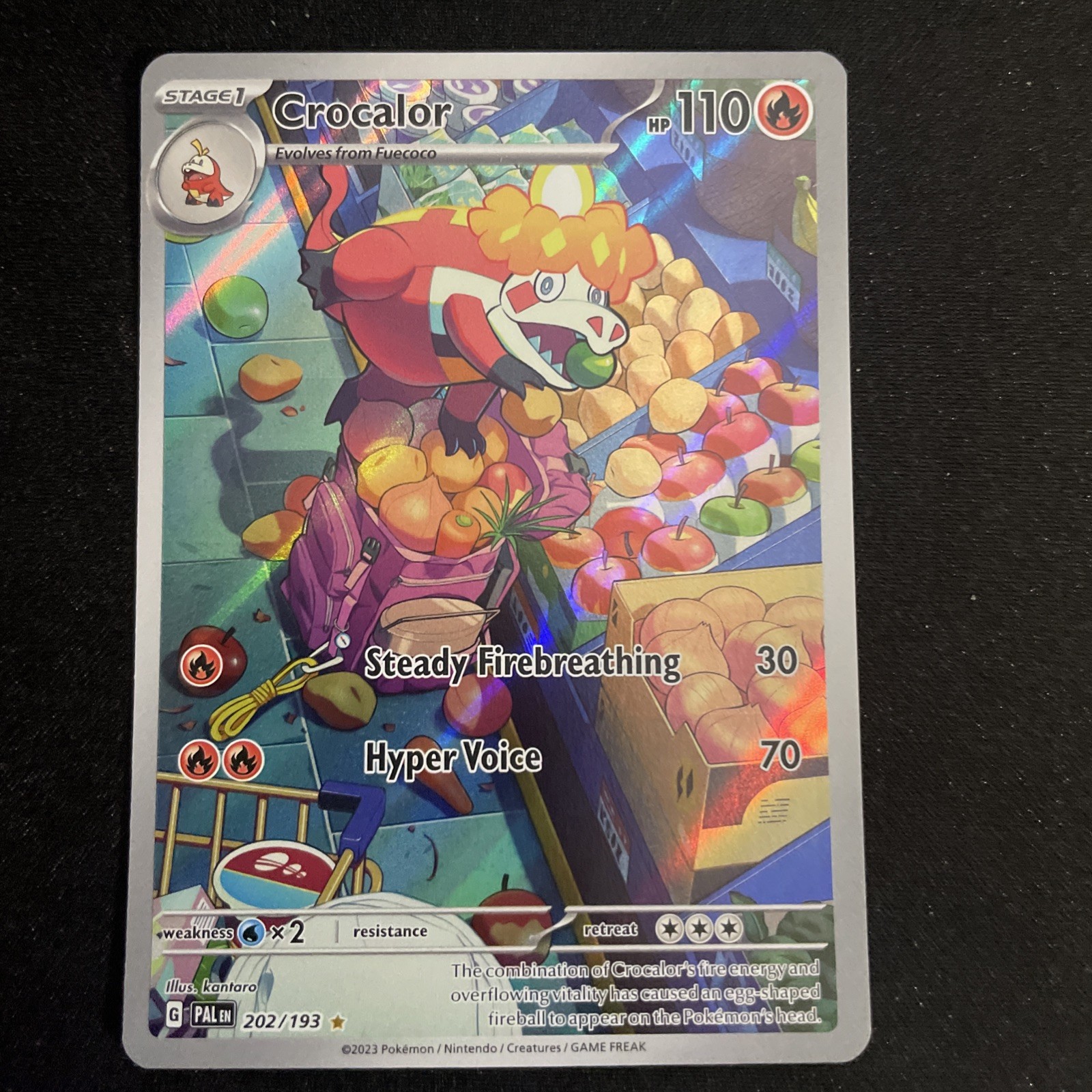 Crocalor 202/193 Sv02: Paldea Evolved Holo Pokemon TCG Near Mint
