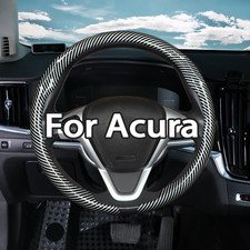 15 Steering Wheel Cover Carbon Fiber For Acura Blackgreysilver