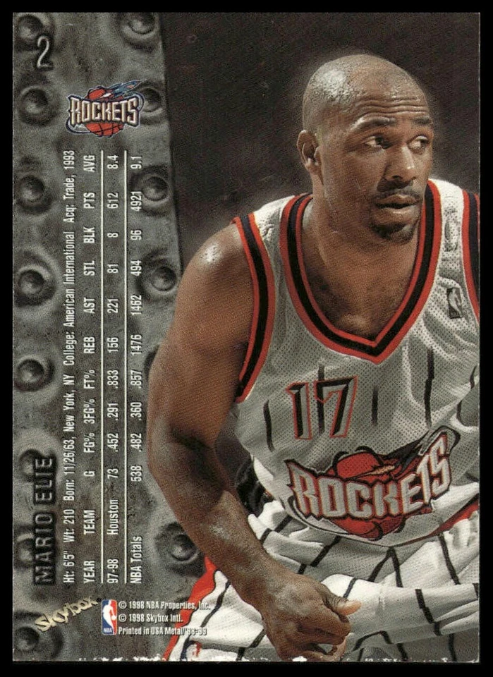 1998-99 Metal Universe #2 Mario Elie [GOATCARDS] - Image 2 of 2
