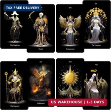 CRAFTERIAN Tarot Cards, 78 Cards Deck with Gold Edges, Original Lost Soul for Be