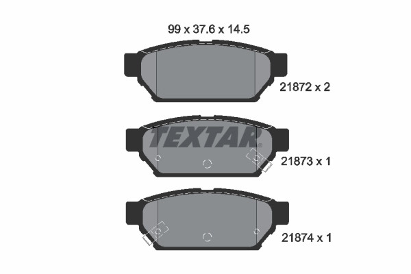 Plaquettes de frein Textar 2187202 pour restaurer le freinage des MITSUBISHI