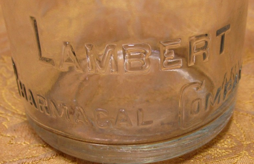 antique LISTERINE 6 3/4"h cork top glass bottle Lambert Pharmacal Company-clean - Picture 2 of 8