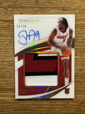2020-21 Immaculate Collection Precious Achiuwa Premium Patch Auto RC Gold #/10