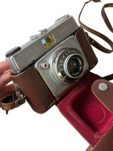 Vintage Ilford Sportsman 35mm Film Camera with Original Leather Case