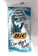 Men’s Bic COMFORT TWIN Disposables Razors 10 CT TOTAL - NISP