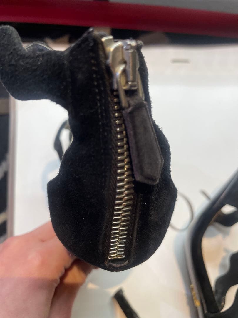 PRADA Women's Pumps High Heels Size:37/JP:23.5 Suede Black 135149K Authentic thumbnail 5