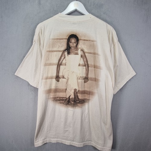 Toni Braxton T-Shirt Mens XL Extra Large Beige Single Stitch 1995 VIntage - Picture 7 of 12