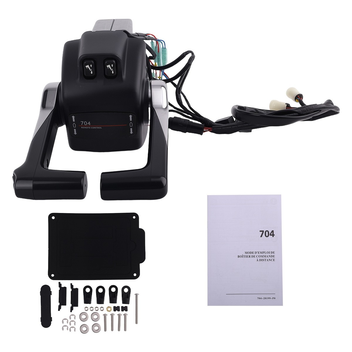 Dual mounted outboard remote control box Fits for Yamaha 704 704