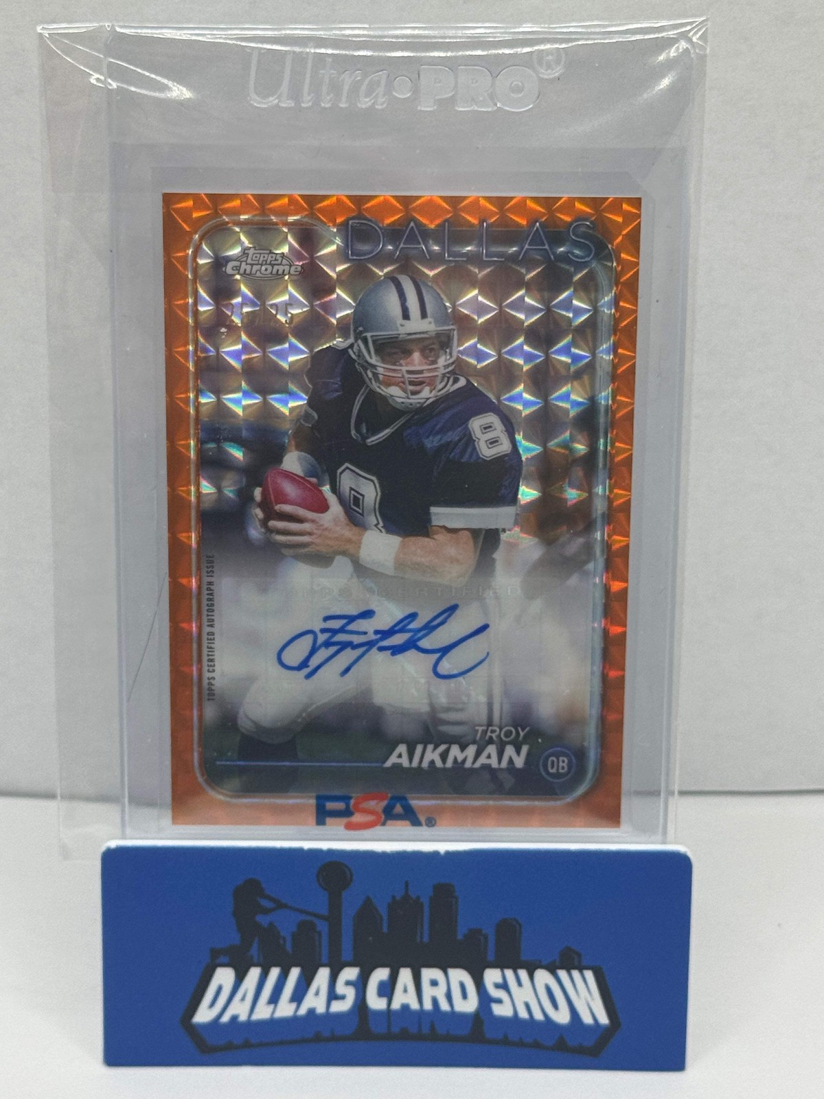 2024 Topps Chrome Troy Aikman Orange Geometric /25 Auto