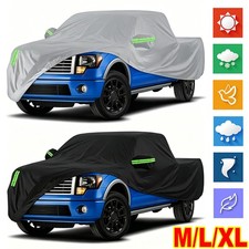 Waterproof Pickup Truck Car Cover W/ 6 Reflective Strips, All Weather Protection