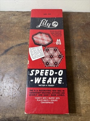 Vintage Lily Speed-O-Weave Kit Adjustable Metal Loom Kit Handicraft