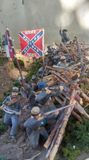 Hand Painted Civil War diorama scene