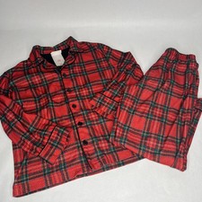 Size 6 Wondershop Kids 2-piece Flannel Pajamas Red Tartan Plaid Soft