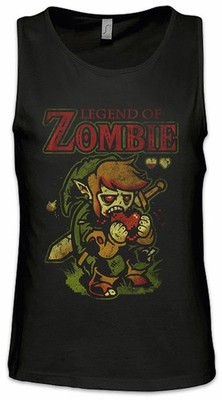 Legend Of Zombie Herren Tank Top Fun Zombie Heart Eating Brain Zelda The Game